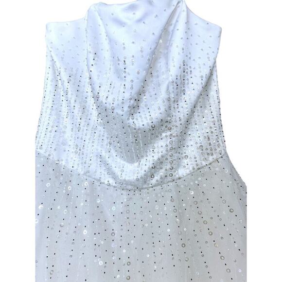 Mori Lee PURE WHITE Wedding Gown 7/8 Princess Tulle Sequins Make Baby Girl Dress - Picture 3 of 10